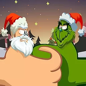 Luchador de pulgares navideño